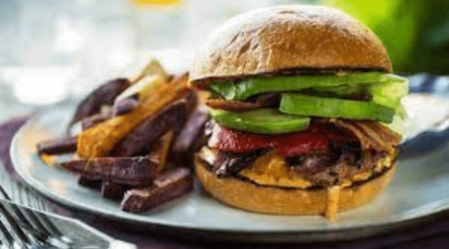 Turkey Burgers With Sweet Potato Chips are high in iron 
