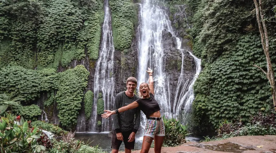  Banyumala Twin Waterfall in Bali is less well-known and as regularly visited than other waterfalls in Bali