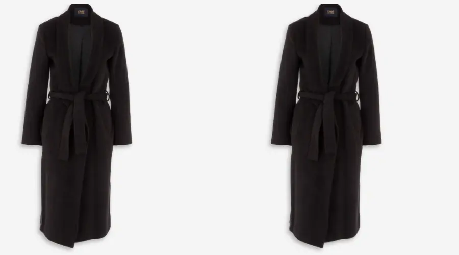 Black belted coat by Cavalli Class is the only ladies winter coats brand