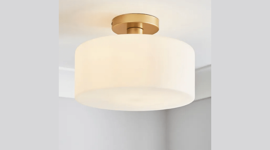 Amelie Opal Gold Glass Flush Ceiling Fitting