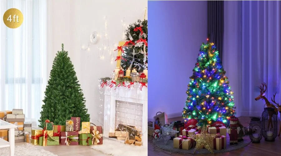 Costway 4Ft Pre-Lit Artificial Christmas Tree