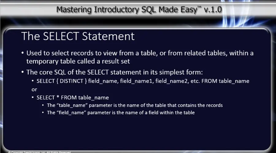 SELECT command is used to retrieve data