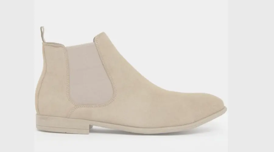 Light Brown Suedette Round Toe Chelsea Boots