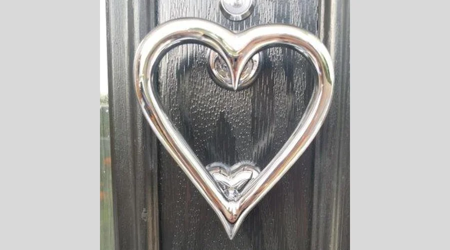 Heart Door Knocker - Chrome