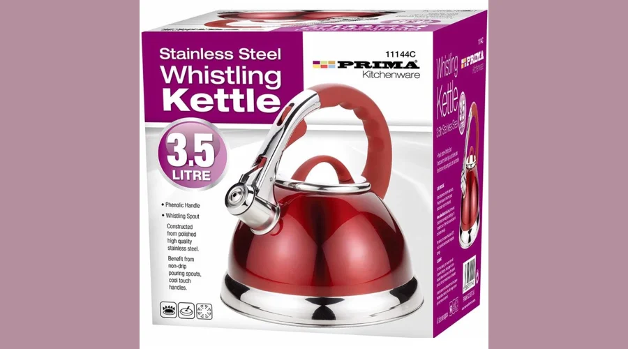 Red 3.5L Whistling Kettle