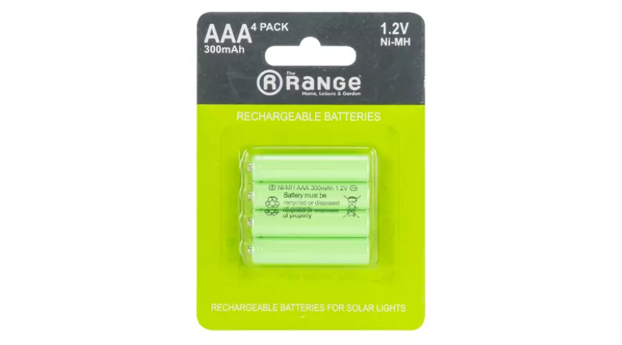 Solar Light Rechargeable Batteries - AAA (Pack of 4)