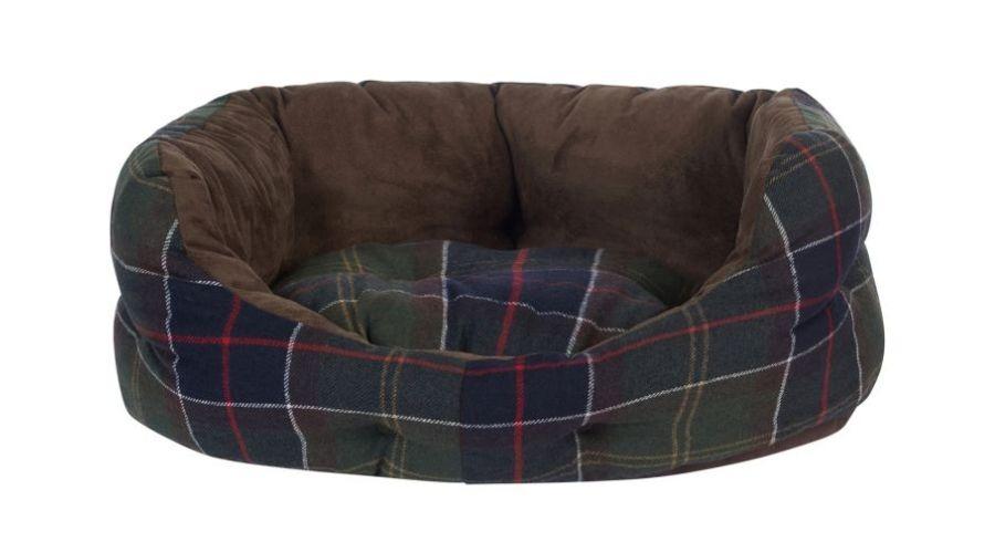 Barbour Green Tartan 24in Luxury Dog Bed