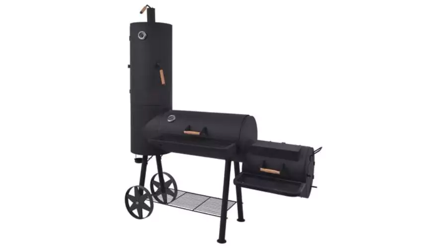 VidaXL Charcoal Barbecue with Bottom Shelf XXL Black