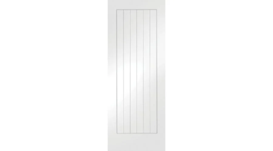 White Primed Suffolk Semi Solid Internal Door