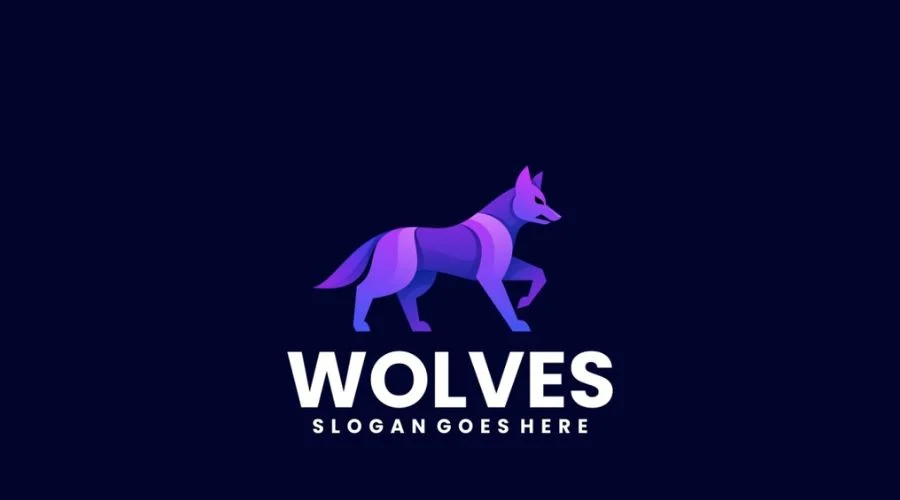 Wolves Colorful Logo Template