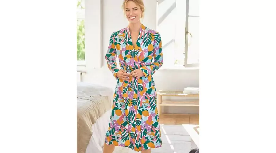 Printed Cotton Dressing Gown