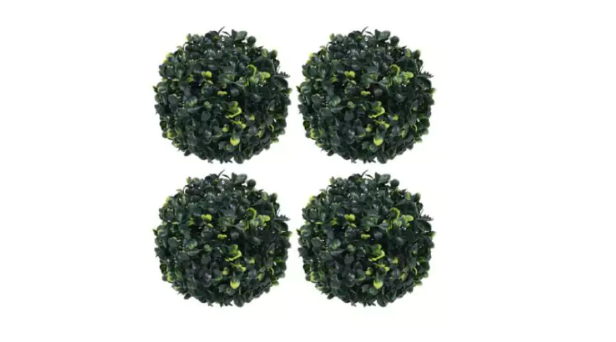 vidaXL Artificial Boxwood Balls 4 pcs. 12 cm