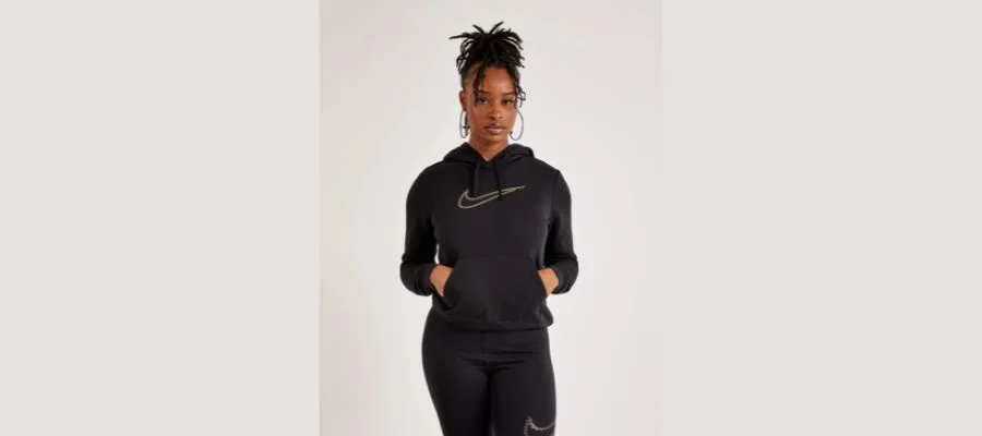 Womens Nike Club Fleece Shine Pullover Hoodie