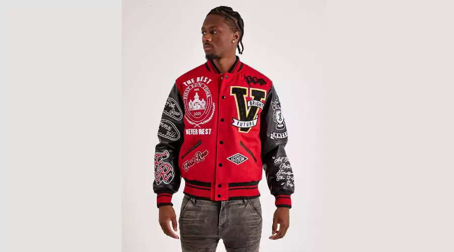 Mens First Row the Best Never Rest Varsity Jacket
