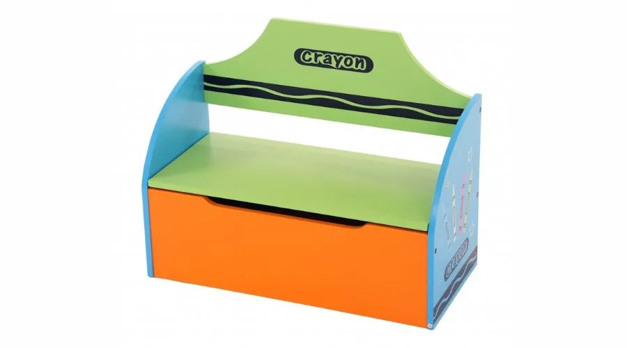 Children’s Wooden Crayon Toy Storage Unit Box Bench Seat 