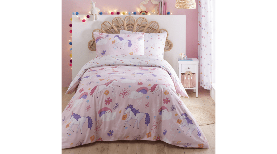 Unicorn Single Bed Duvet Set by Charlotte Thomas