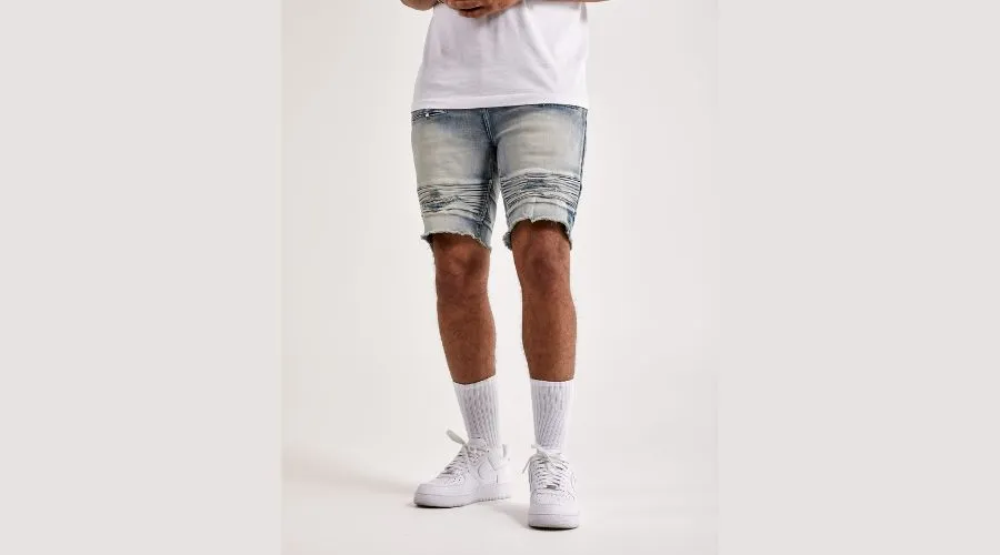 Men’s Kilogram Moto Denim Shorts