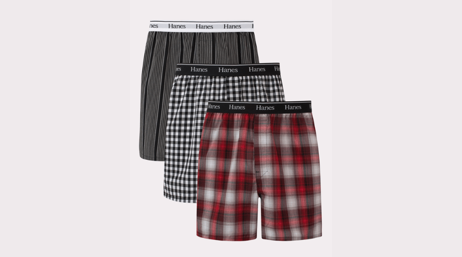 Hanes Originals Ultimate Men’s Woven Boxer Underwear, Assorted Prints