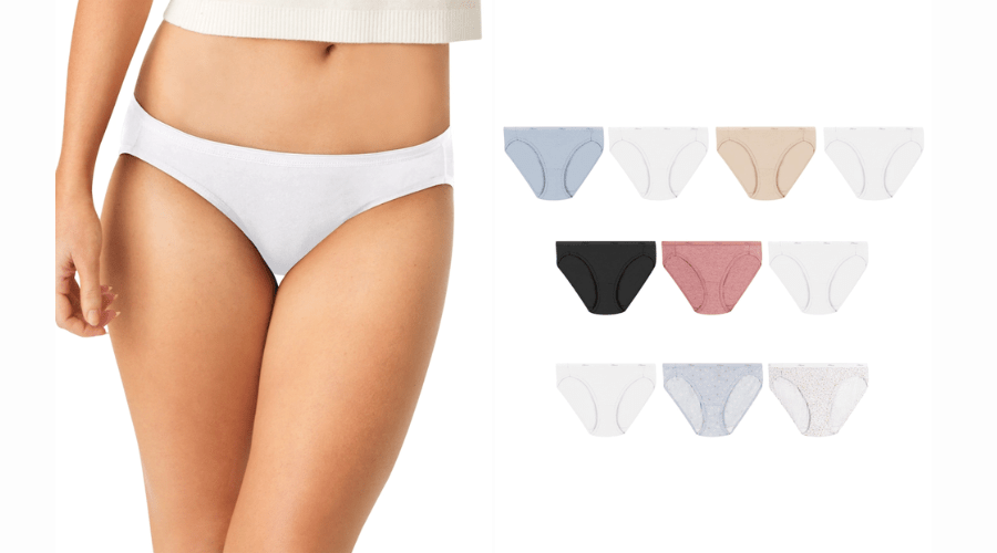 Hanes women’s Cotton Bikini Underwear, Moisture- Wicking- 10-Pack | Neonpolice