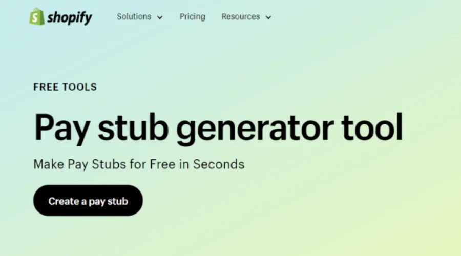 Pay stub generator