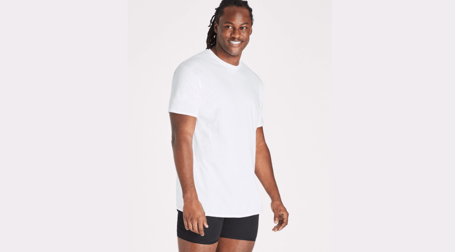 Ultimate Tall Men’s Hanes Cotton White Undershirts 4-Pack | Neonpolice