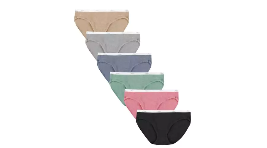 Women's Ribbed Hipster Underwear, 6-Pack by Hanes 