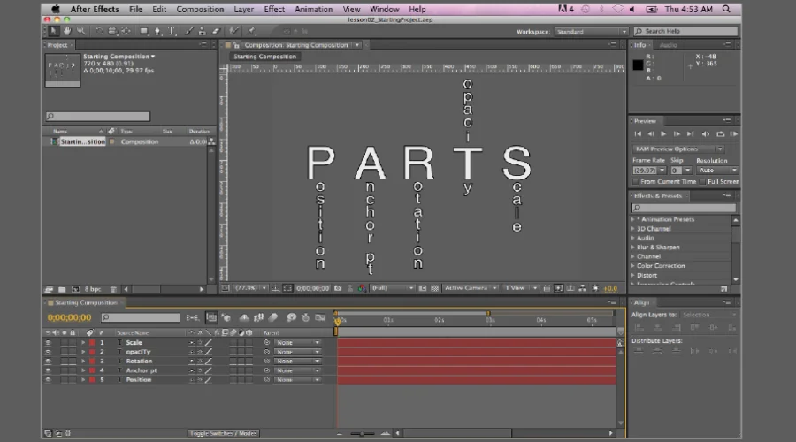 Effects Panel