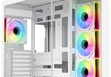 3 ARGB-N3-W White USB3.0Type-C Tempered Glass Dual Chamber Gaming Case