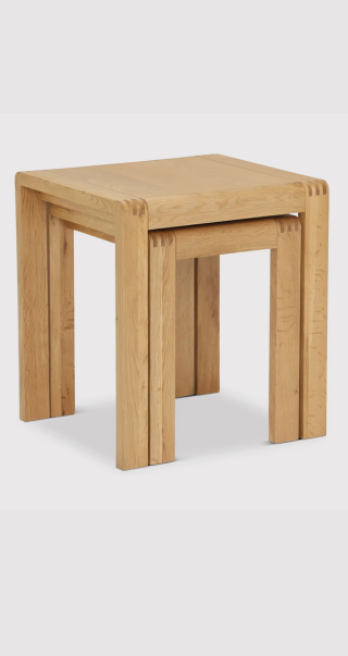 Ercol Bosco Nest of 2 Square Oak Tables (1)