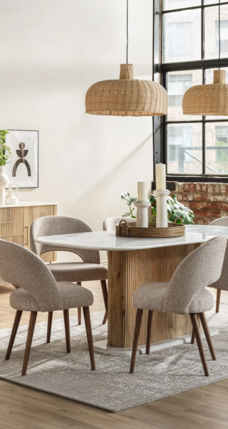 Fuji Curved Marble 180cm Dining Table (1)