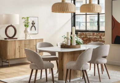 Fuji Curved Marble 180cm Dining Table