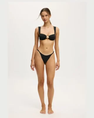 Gathered Balconette Bikini Top (1)