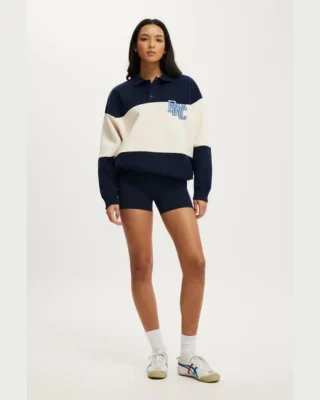 Plush Graphic Rugby Sweatshirt (1)