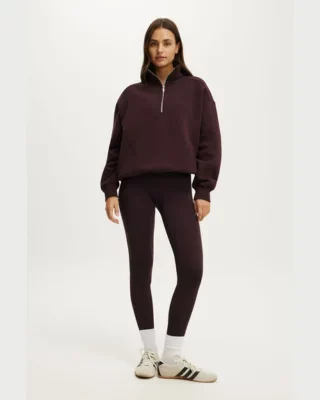 Plush Half Zip Sweatshirt (1)