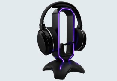 RGB Headset Stand and Gaming Headphone Stand for Desk Display with Mouse (1)