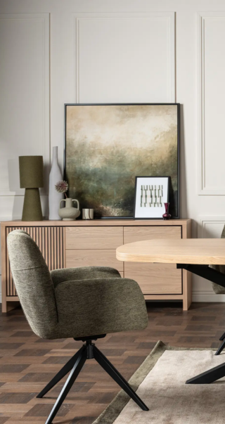 Sorelle Green Fabric Tilt Swivel Dining Chair with High Arms (1)