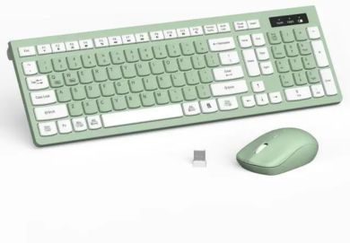 TECKNET Wireless Keyboard and Mouse Combo, Mini Cordless Computer Keyboard and Mouse Set